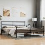 Estructura de cama cabecero y estribo metal negro 193x203cm de vidaXL, Camas y somieres - Ref: Foro24-352343, Precio: 100,55 ...