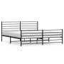 Estructura de cama cabecero y estribo metal negro 193x203cm de vidaXL, Camas y somieres - Ref: Foro24-352343, Precio: 100,55 ...