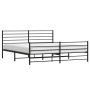 Estructura de cama cabecero y estribo metal negro 193x203cm de vidaXL, Camas y somieres - Ref: Foro24-352343, Precio: 100,55 ...