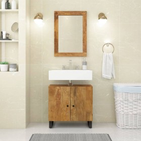 Mueble de lavabo madera mango y madera ingeniería 62x33x58 cm de vidaXL, Muebles de baño - Ref: Foro24-351989, Precio: 93,71 ...