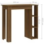 Mesa alta con estante marrón roble 102x50x103,5 cm en Mesas de comedor | Comprar online en Foru.es