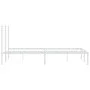 Metal bed frame with white headboard 140x190 cm by vidaXL, Beds and slatted bases - Ref: Foro24-352368, Price: 82,17 €, Disco...