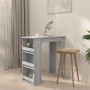 Mesa alta con estante gris Sonoma 102x50x103,5 cm en Mesas de comedor | Comprar online en Foru.es