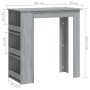 Mesa alta con estante gris Sonoma 102x50x103,5 cm en Mesas de comedor | Comprar online en Foru.es