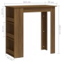Mesa alta con estante marrón roble 102x50x103,5 cm en Mesas de comedor | Comprar online en Foru.es