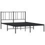 Estructura de cama con cabecero metal negro 140x200 cm de vidaXL, Camas y somieres - Ref: Foro24-352481, Precio: 97,84 €, Des...