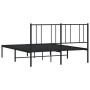 Estructura de cama con cabecero metal negro 140x200 cm de vidaXL, Camas y somieres - Ref: Foro24-352481, Precio: 97,84 €, Des...