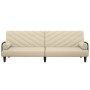Sofá cama con reposabrazos tela color crema de vidaXL, Sofás - Ref: Foro24-351934, Precio: 278,37 €, Descuento: %