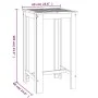 Mesa alta de jardín madera maciza de acacia 60x60x105 cm de vidaXL, Mesas de jardín - Ref: Foro24-319700, Precio: 120,36 €, D...