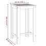 Mesa alta de jardín madera maciza de acacia 60x60x105 cm de vidaXL, Mesas de jardín - Ref: Foro24-319700, Precio: 130,41 €, D...