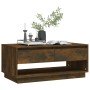 Mesa de centro madera de ingeniería roble ahumado 102,5x55x44cm en Mesas de centro | Comprar online en Foru.es