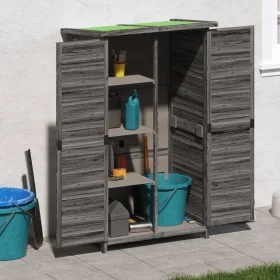 Cobertizo para herramientas jardín madera pino gris 83x57x140cm de vidaXL, Cobertizos - Ref: Foro24-172241, Precio: 207,09 €,...