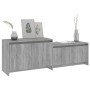 Mueble de TV madera de ingeniería gris ahumado 146,5x35x50 cm en Muebles TV | Comprar online en Foru.es