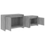 Mueble de TV madera de ingeniería gris ahumado 146,5x35x50 cm en Muebles TV | Comprar online en Foru.es