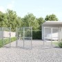 Puerta de malla de jardín acero galvanizado plateado 400x175cm de vidaXL, Puertas de jardín - Ref: Foro24-154555, Precio: 536...