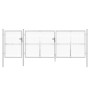 Puerta de malla de jardín acero galvanizado plateado 400x175cm de vidaXL, Puertas de jardín - Ref: Foro24-154555, Precio: 536...