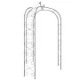 Arco de jardín acero negro Ø180x255 cm de vidaXL, Pérgolas, arcos y enrejados de jardín - Ref: Foro24-319351, Precio: 129,30 ...