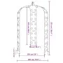 Arco de jardín acero negro Ø180x255 cm de vidaXL, Pérgolas, arcos y enrejados de jardín - Ref: Foro24-319351, Precio: 129,30 ...