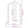 Arco de jardín acero negro Ø180x255 cm de vidaXL, Pérgolas, arcos y enrejados de jardín - Ref: Foro24-319351, Precio: 105,94 ...