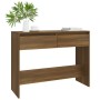 Mesa consola madera de ingeniería marrón roble 100x35x76,5 cm en Mesas auxiliares | Comprar online en Foru.es