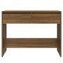 Mesa consola madera de ingeniería marrón roble 100x35x76,5 cm en Mesas auxiliares | Comprar online en Foru.es