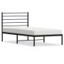 Estructura de cama con cabecero metal negro 100x200 cm de vidaXL, Camas y somieres - Ref: Foro24-352314, Precio: 81,26 €, Des...