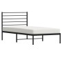 Estructura de cama con cabecero metal negro 100x200 cm de vidaXL, Camas y somieres - Ref: Foro24-352314, Precio: 81,26 €, Des...