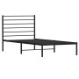 Estructura de cama con cabecero metal negro 100x200 cm de vidaXL, Camas y somieres - Ref: Foro24-352314, Precio: 81,26 €, Des...