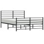 Estructura de cama con cabecero y pie metal negro 120x190 cm de vidaXL, Camas y somieres - Ref: Foro24-352334, Precio: 86,77 ...