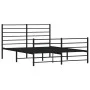 Estructura de cama con cabecero y pie metal negro 120x190 cm de vidaXL, Camas y somieres - Ref: Foro24-352334, Precio: 86,68 ...