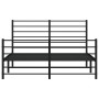 Estructura de cama con cabecero y pie metal negro 120x190 cm de vidaXL, Camas y somieres - Ref: Foro24-352334, Precio: 86,77 ...