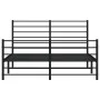 Estructura de cama con cabecero y pie metal negro 120x190 cm de vidaXL, Camas y somieres - Ref: Foro24-352334, Precio: 86,68 ...