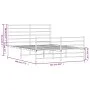 Estructura de cama con cabecero y pie metal negro 120x190 cm de vidaXL, Camas y somieres - Ref: Foro24-352334, Precio: 86,68 ...