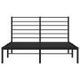 Bed frame with black metal headboard 120x190 cm by vidaXL, Beds and slatted bases - Ref: Foro24-352316, Price: 90,44 €, Disco...