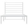 Estructura de cama de metal con cabecero blanco 107x203 cm de vidaXL, Camas y somieres - Ref: Foro24-352364, Precio: 67,65 €,...