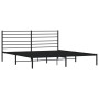 Estructura de cama con cabecero metal negro 183x213 cm de vidaXL, Camas y somieres - Ref: Foro24-352324, Precio: 101,01 €, De...