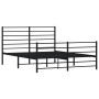 Estructura de cama cabecero y estribo metal negro 160x200 cm de vidaXL, Camas y somieres - Ref: Foro24-352340, Precio: 137,40...