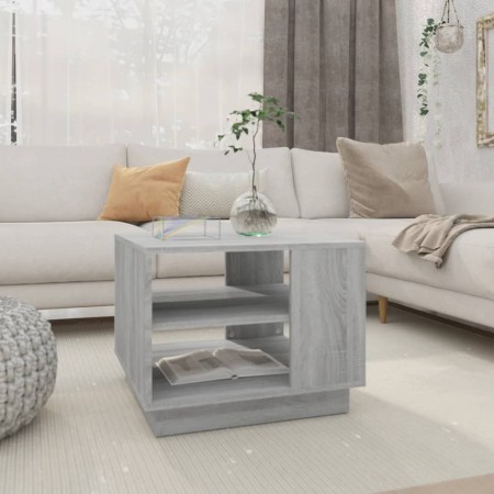 Mesa de centro madera de ingeniería gris Sonoma 55x55x43 cm en Mesas de centro | Comprar online en Foru.es