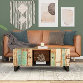 Mesa de centro madera reciclada y contrachapada 100x54x40 cm de vidaXL, Mesas de centro - Ref: Foro24-351952, Precio: 182,56 ...