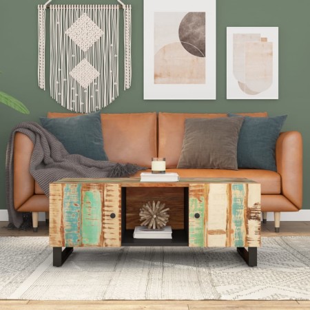 Mesa de centro madera reciclada y contrachapada 100x54x40 cm de vidaXL, Mesas de centro - Ref: Foro24-351952, Precio: 186,17 ...