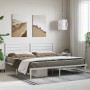 Estructura de cama de metal con cabecero blanco 193x203 cm de vidaXL, Camas y somieres - Ref: Foro24-352374, Precio: 90,00 €,...