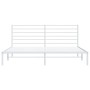 Estructura de cama de metal con cabecero blanco 193x203 cm de vidaXL, Camas y somieres - Ref: Foro24-352374, Precio: 90,00 €,...