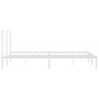 Estructura de cama de metal con cabecero blanco 193x203 cm de vidaXL, Camas y somieres - Ref: Foro24-352374, Precio: 90,00 €,...
