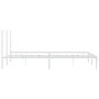 Estructura de cama de metal con cabecero blanco 193x203 cm de vidaXL, Camas y somieres - Ref: Foro24-352374, Precio: 88,81 €,...