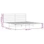 Estructura de cama de metal con cabecero blanco 193x203 cm de vidaXL, Camas y somieres - Ref: Foro24-352374, Precio: 88,81 €,...