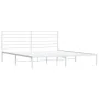 Estructura de cama de metal con cabecero blanco 183x213 cm de vidaXL, Camas y somieres - Ref: Foro24-352373, Precio: 88,98 €,...