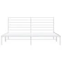 Estructura de cama de metal con cabecero blanco 183x213 cm de vidaXL, Camas y somieres - Ref: Foro24-352373, Precio: 88,98 €,...
