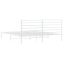 Estructura de cama de metal con cabecero blanco 183x213 cm de vidaXL, Camas y somieres - Ref: Foro24-352373, Precio: 90,13 €,...