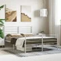 Estructura cama metal con cabecero y estribo blanco 150x200 cm de vidaXL, Camas y somieres - Ref: Foro24-352388, Precio: 86,4...