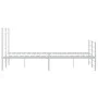 Estructura cama metal con cabecero y estribo blanco 150x200 cm de vidaXL, Camas y somieres - Ref: Foro24-352388, Precio: 86,4...